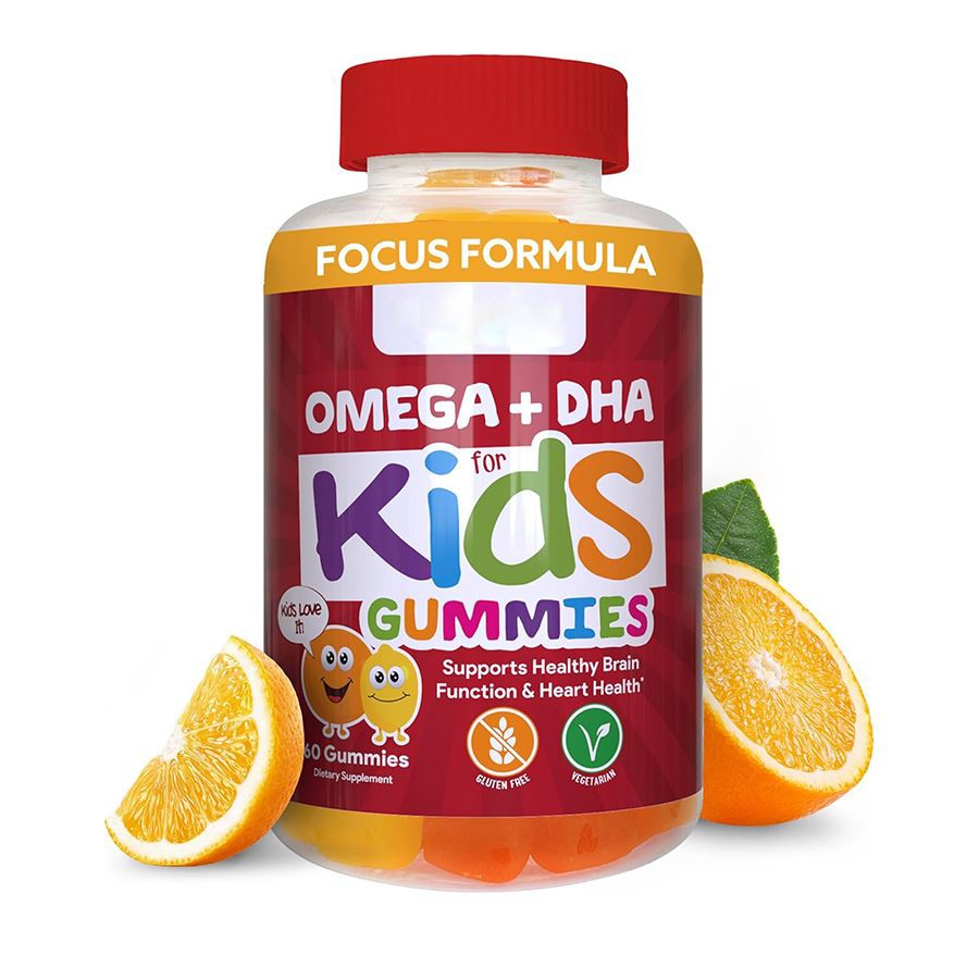 Fokusformel Omega DHA für Kinder Gummies die Unterstützung der Natur für wachsende Köpfe Herzen