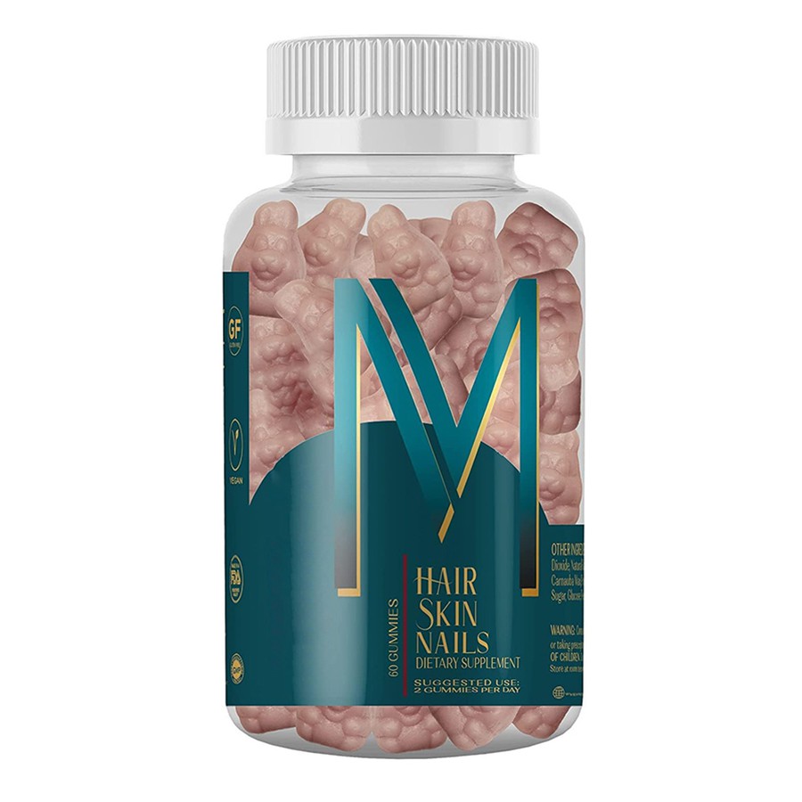 M Haarhautnägel Nahrungsergänzung Gummies Nature Multivitamin für lebendige Haare, leuchtende Haut starke Nägel