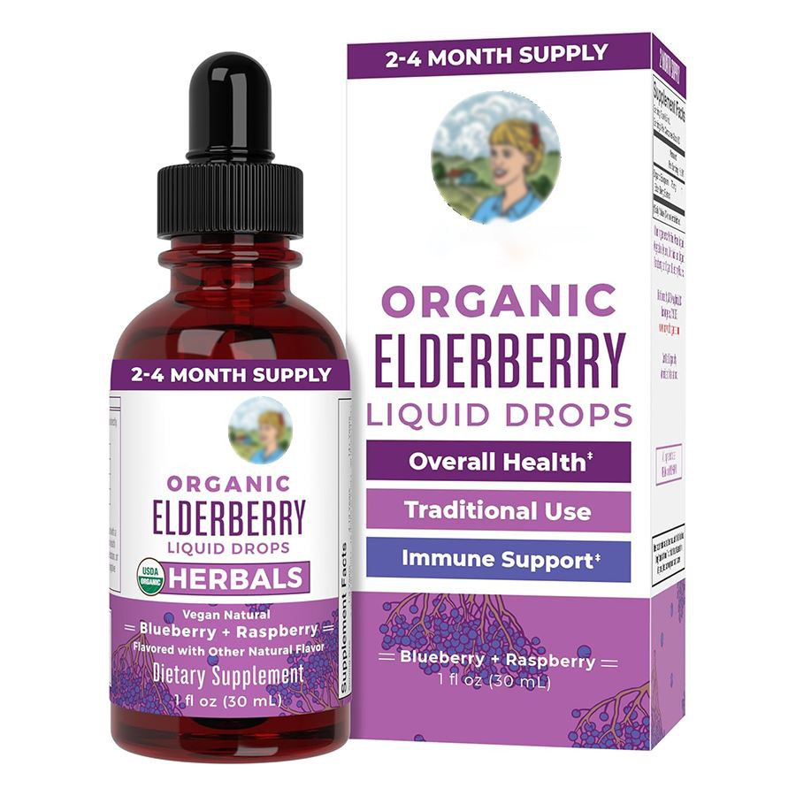 Bio -Elderberry -Flüssigkeit lässt die Immuntraining von Elixier der Natur für die ganze Familie fallen