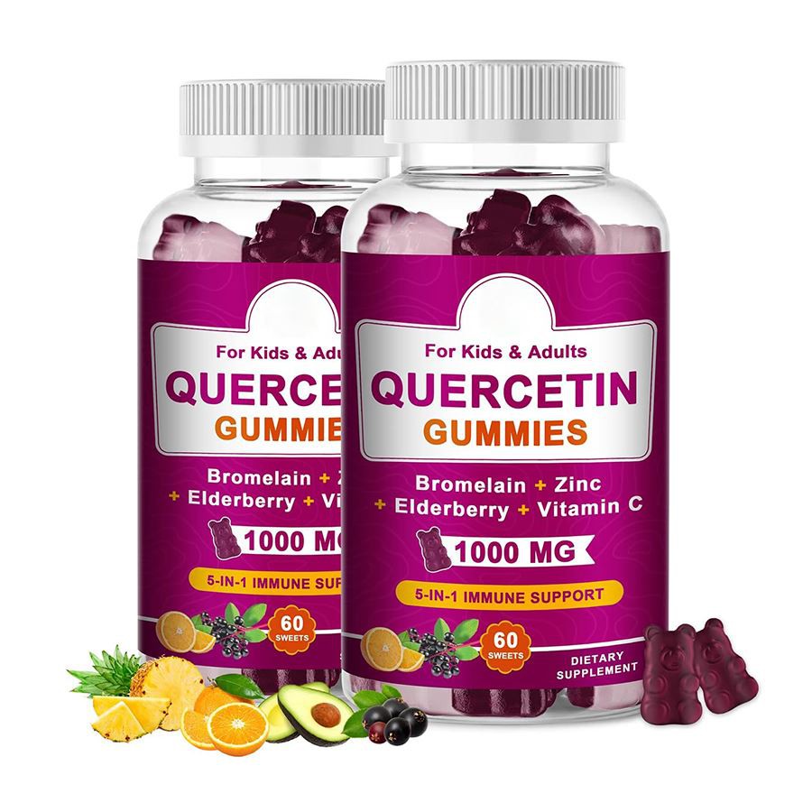 Quercetin Gummies 5 in 1 Immununterstützung kaut für Kinder Erwachsene