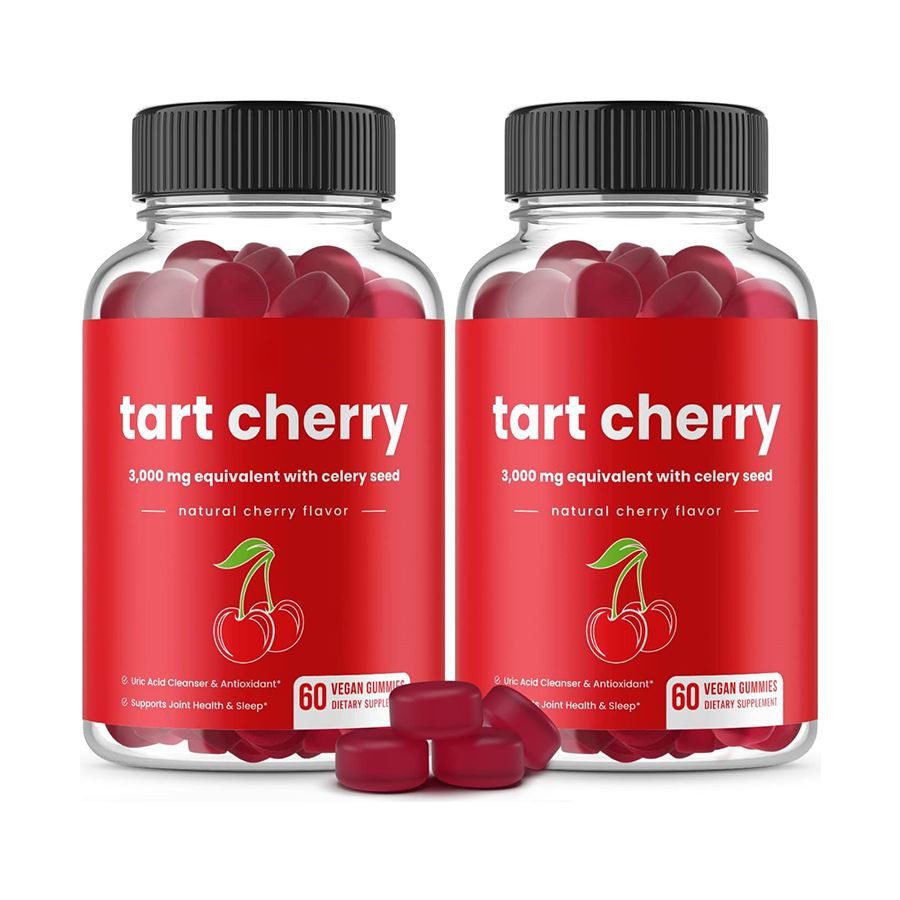 Tart Cherry & Celery Seed Vegan Gummies Naturhilfe für Harnsäuregesundheit Antioxidative Verteidigung und tägliches Wellness